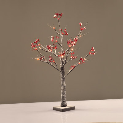 ^ "SNOW RED BERRY TREE" 24 WW LED ΛΑΜΠΑΚ.ΑΝΤΑΠΤ.(24VDC) IP44 10X10X60CM 3M KΑΦΕ ΚΑΛ. ΤΡΟΦ.  -X1024143